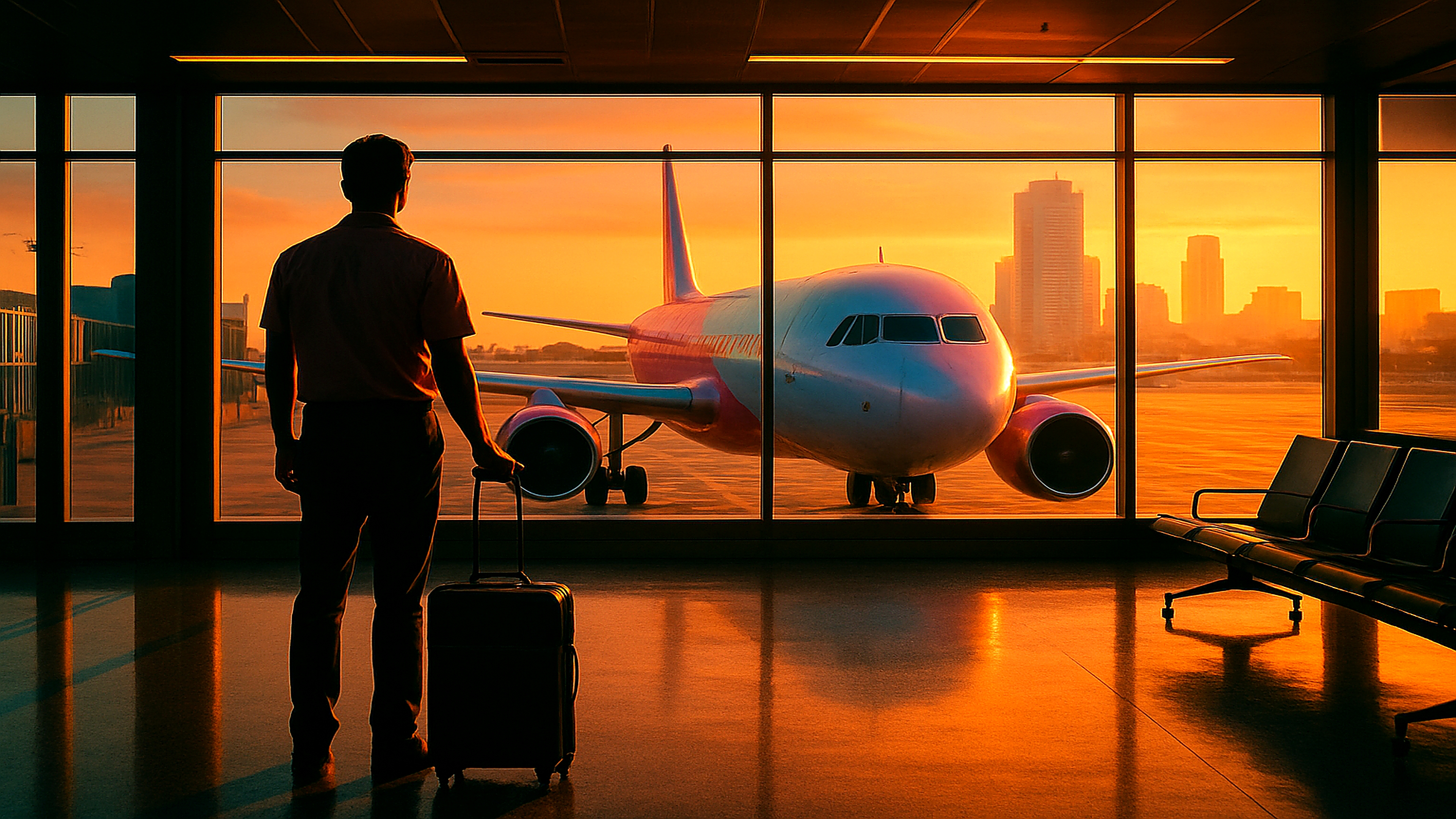 GTA VI Airport Terminal Cinematic Lighting Wallpaper