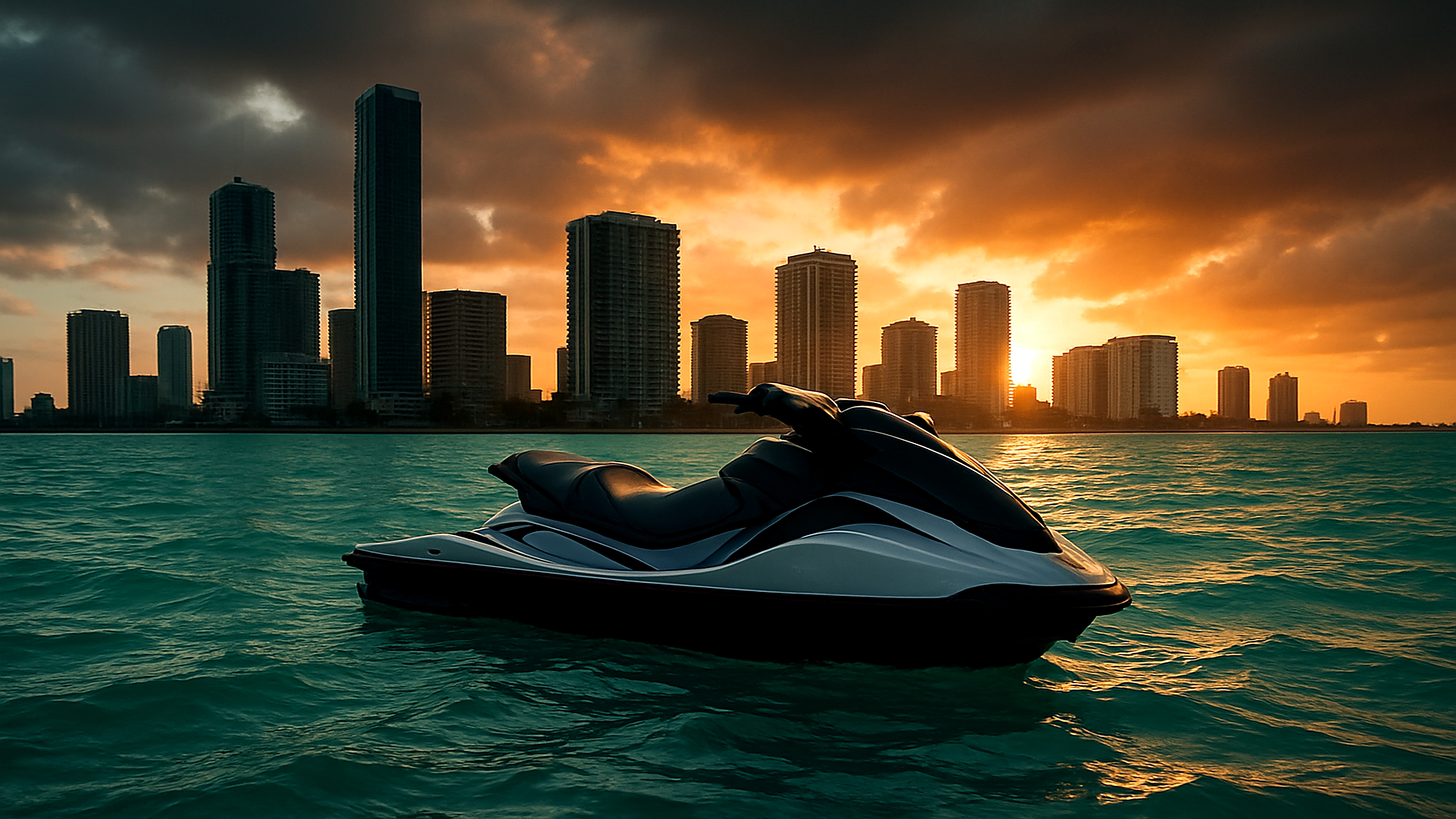 GTA VI Jet Ski In Turquoise Water Wallpaper