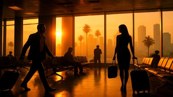 GTA VI Airport Terminal Cinematic Lighting Wallpaper