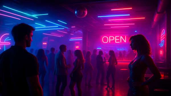 GTA VI Nightclub Interior Neon Lights Party Vibe Wallpaper