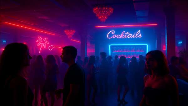 GTA VI Nightclub Interior Neon Lights Party Vibe Wallpaper