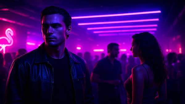 GTA VI Underground Club Neon Purple Lights Wallpaper