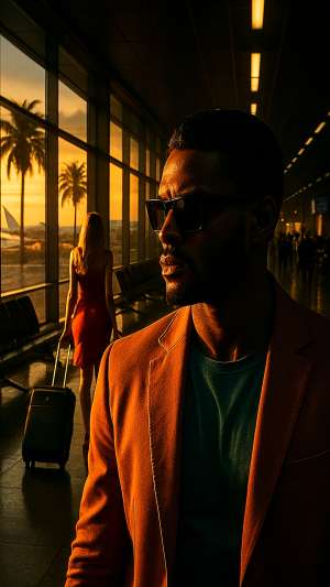 GTA VI Airport Terminal Cinematic Lighting Wallpaper