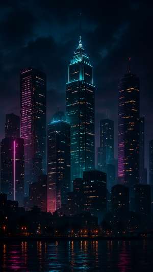 GTA VI Downtown Skyline Night Cyberpunk Vibe Wallpaper